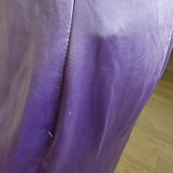 Lulus Perfectly Sleek Lavender Satin Halter Slip Midi Dress, #2302171, Sz M, $40 - Picture 6 of 14